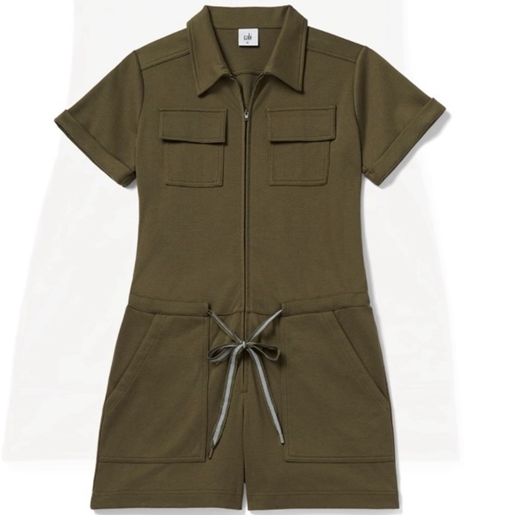 CAbi Pants - Cabi Squad Olive Green Romper NWT